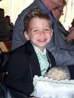in the chairs at the ceremony with the webkinz bribe