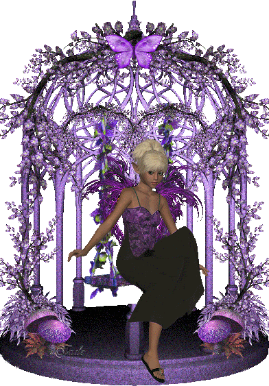 purple butterfly  woman
