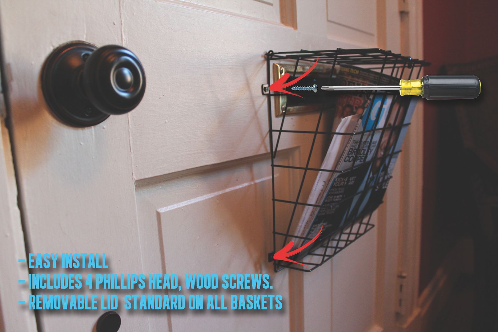 Mail slot basket amazon