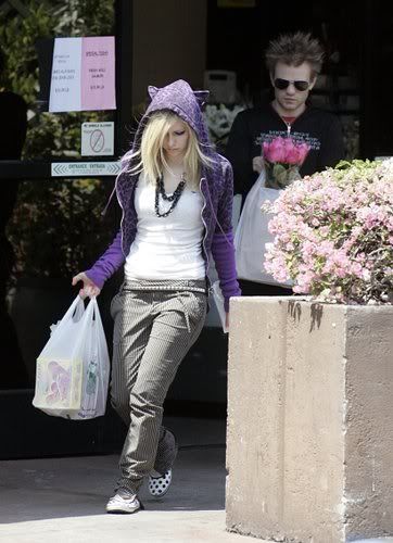 Avril and her husband Deryck of Sum 41 band Pictures, Images and Photos