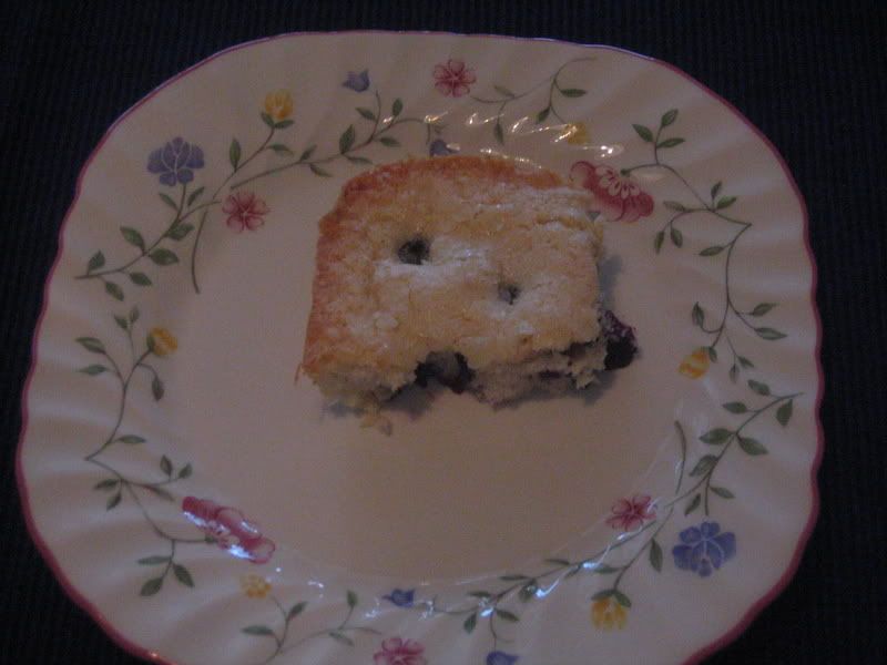 A slice of Blueberry Cake
