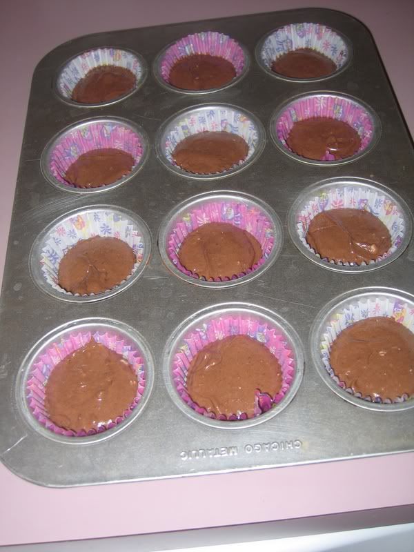 Cupcakes after being tapped.