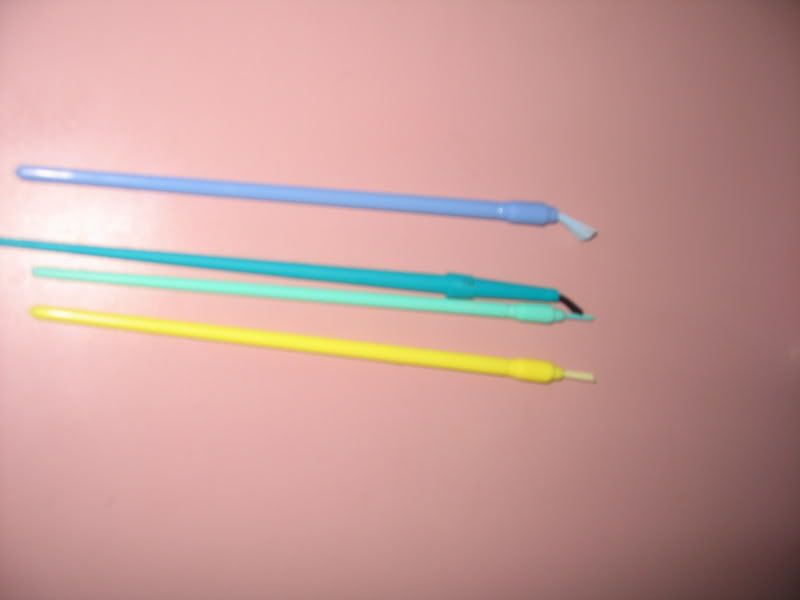 Paint brushes for use with candy melts.
