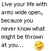 live your life with arms wide open