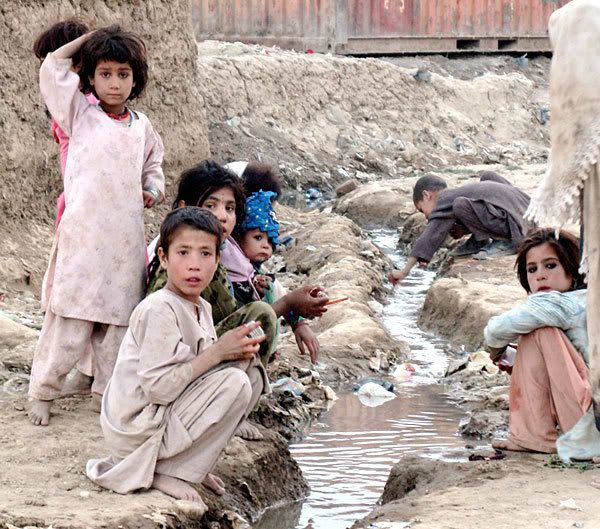 camp Children from Helmand, refugees in Kabul