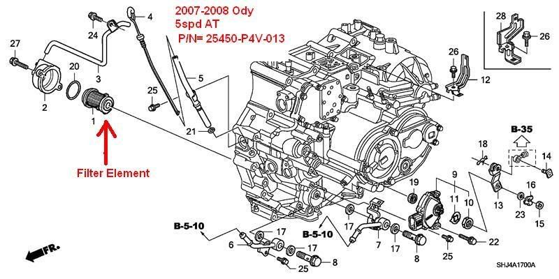 2008 Honda odyssey transmission oil change #5