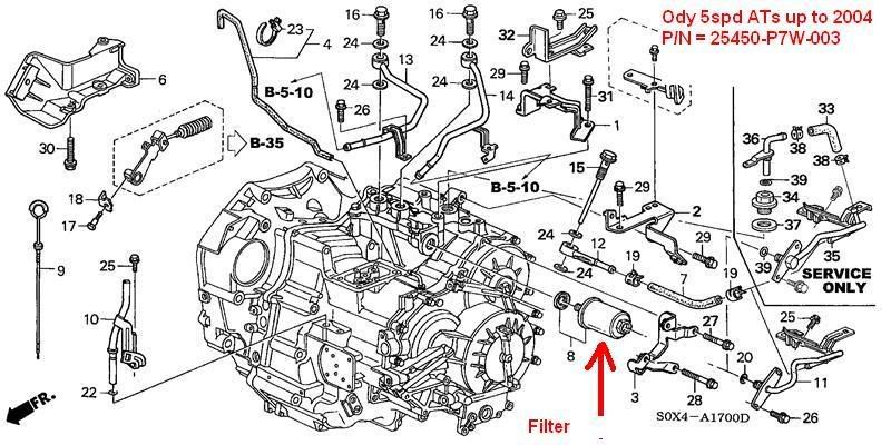 1999 Honda odyssey transmission filter #4