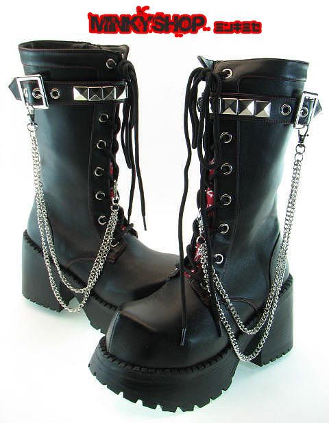 Cyber Gothic Punk Platform Boots
