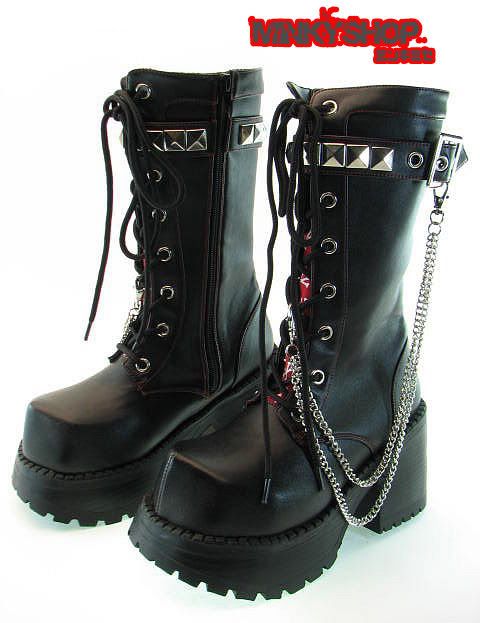 Cyber Gothic Punk Platform Boots