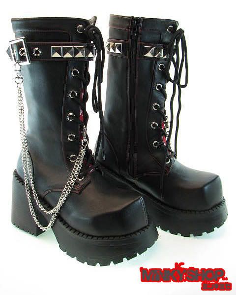 Cyber Gothic Punk Platform Boots