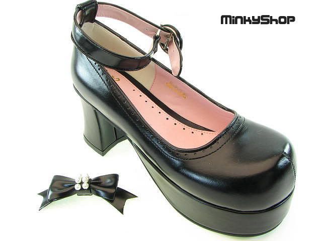 Secret Shop Lolita Pearl Bow Shoes