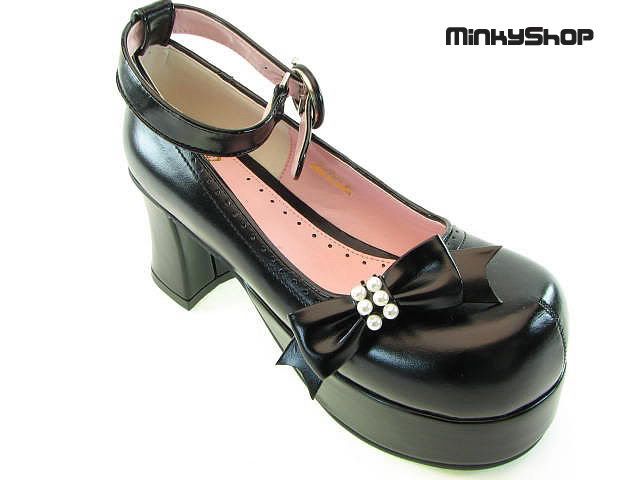 Secret Shop Lolita Pearl Bow Shoes