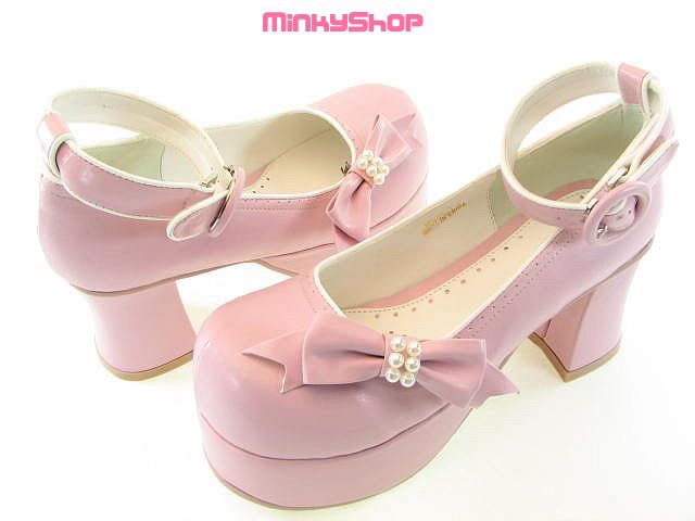 Secret Shop Lolita Pearl Bow Shoes