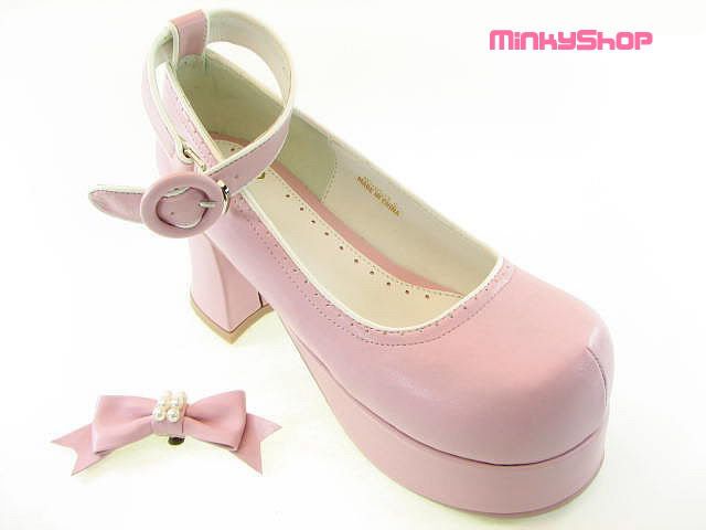 Secret Shop Lolita Pearl Bow Shoes