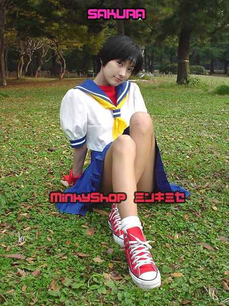 Street Fighter Sakura Cosplay Japanese School Uniform
