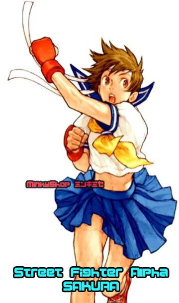 Street Fighter Sakura Cosplay Japanese School Uniform