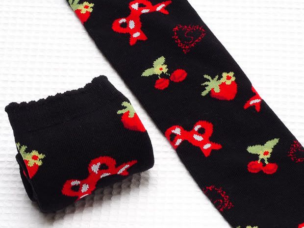 Secret Shop EGL Cherry Strawberry Knee Socks