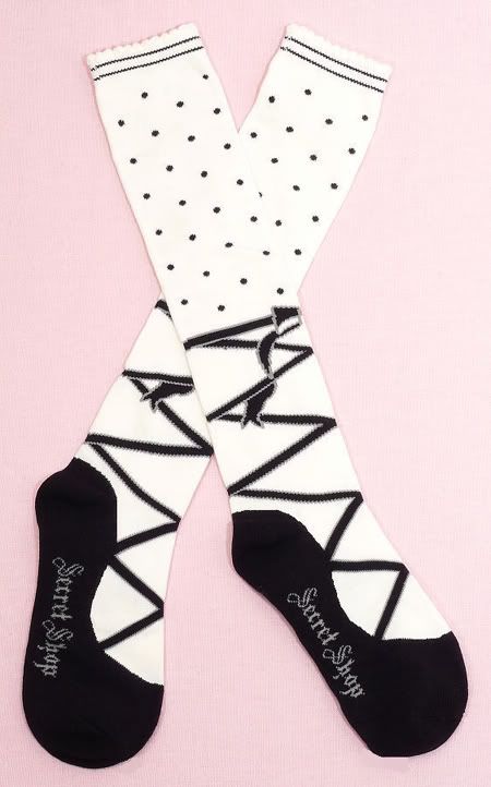 Secret Shop Ballerina Lace-Up Lolita Socks