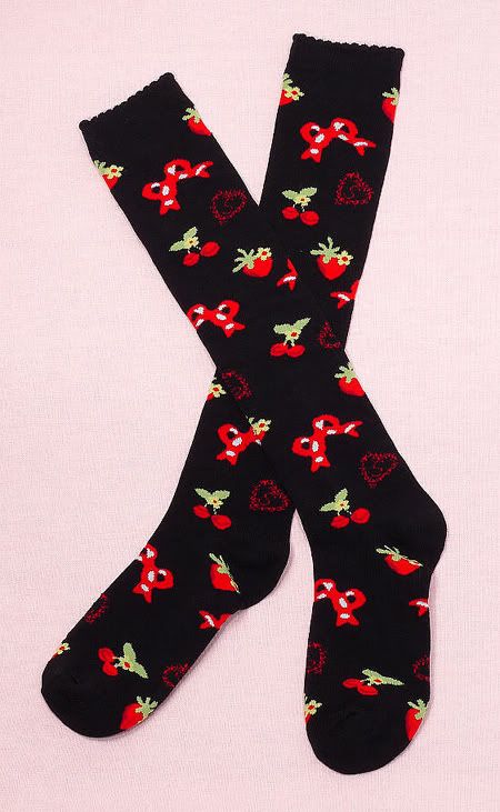 Secret Shop EGL Cherry Strawberry Knee Socks