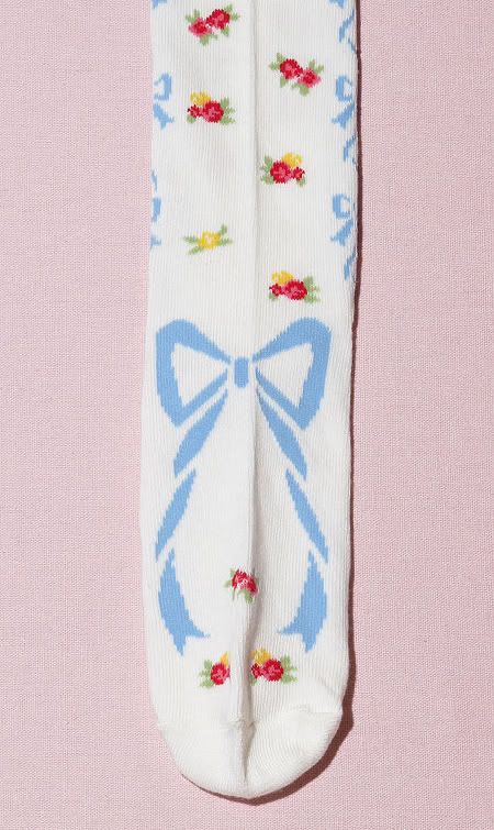 Secret Shop Flower Bow Lolita Socks