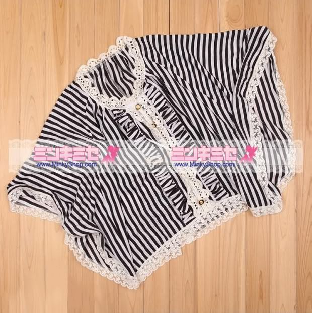 Sweet Holiday Striped Cape
