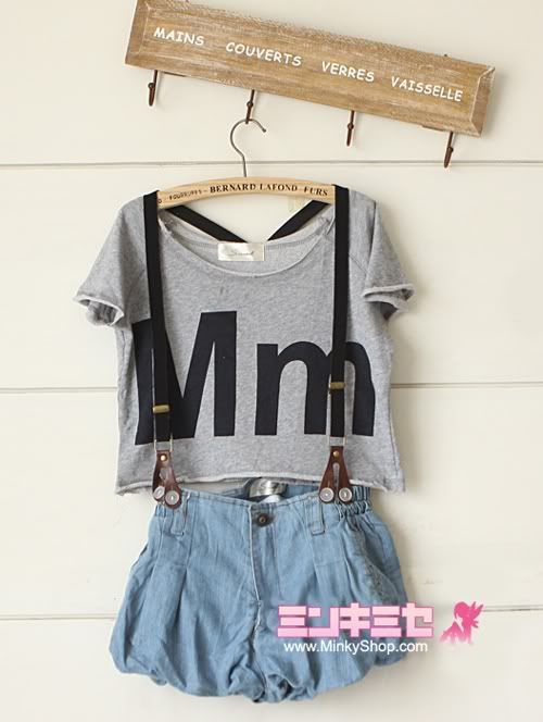 Casual Tee Shirt & Denim Shorts