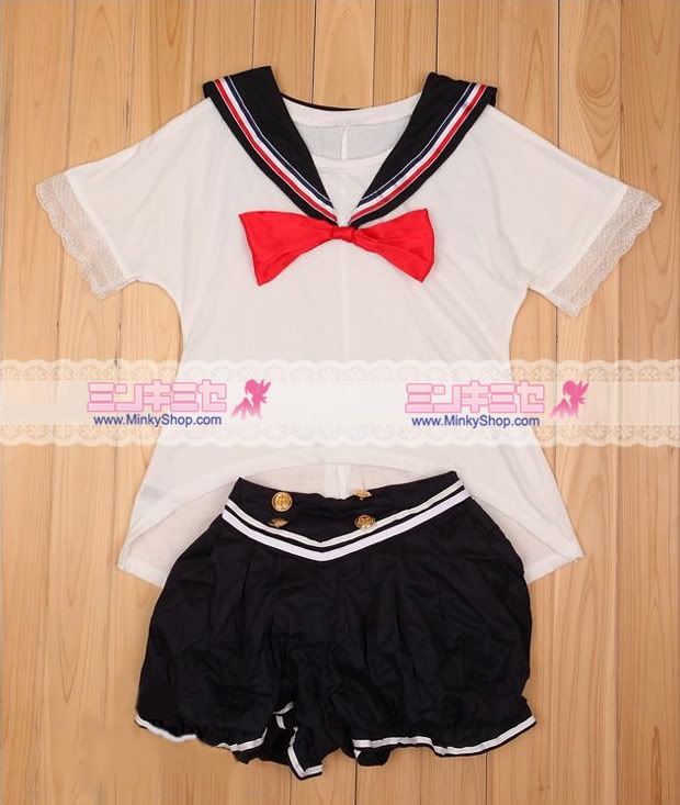 Sweet Schoolgirl Sailor Outfit