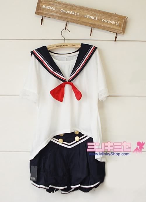 Sweet Schoolgirl Sailor Outfit