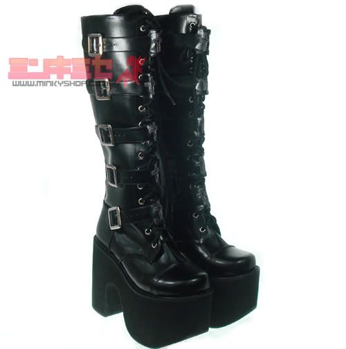 Gothic Punk Hardcore Platform Boots