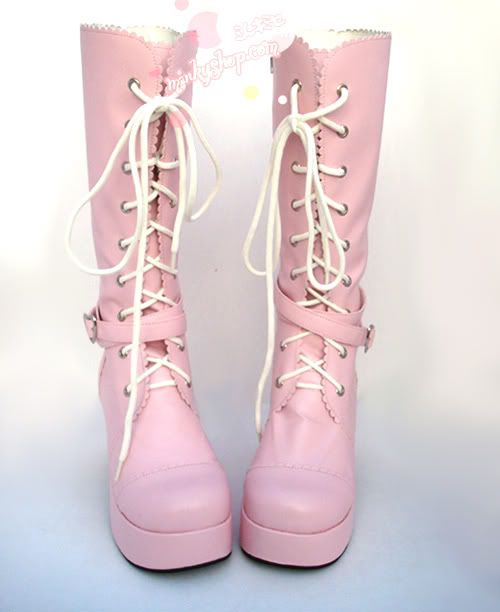 Lolita Heart Strap Boots