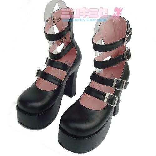 Strappy Punk Lolita Platform Heels