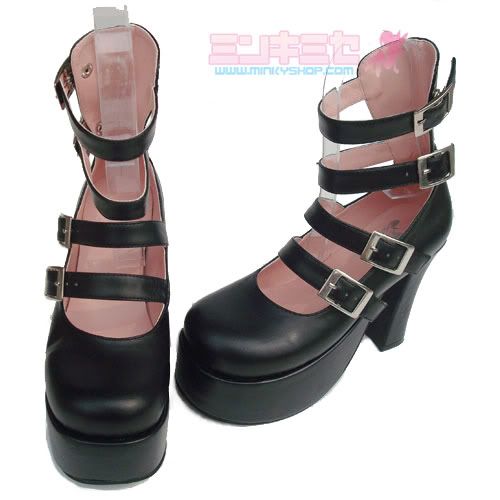 Strappy Punk Lolita Platform Heels