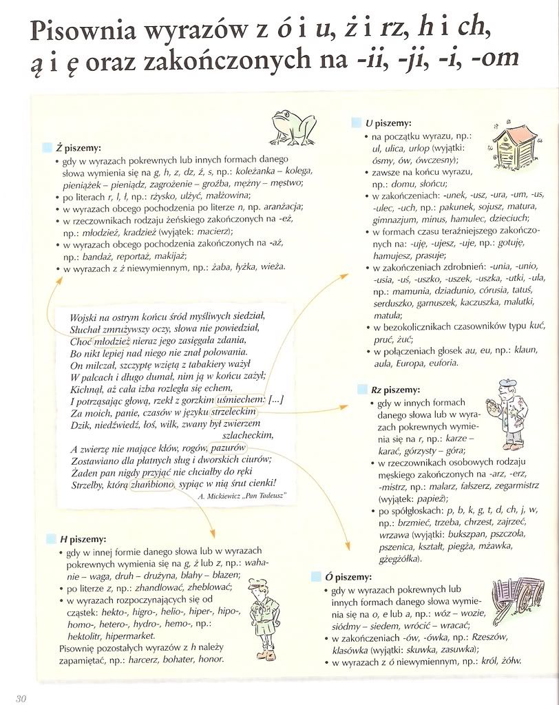 Znalezione obrazy dla zapytania Zasady ortograficzne