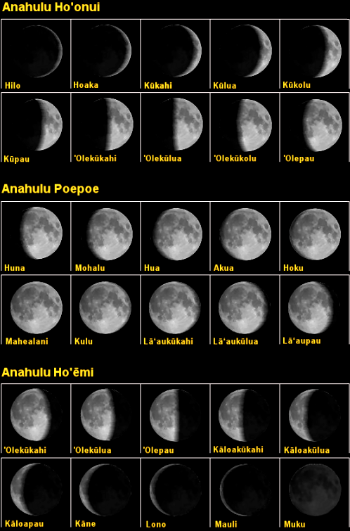 hawaiian lunar calendar anahulu moon phase phases