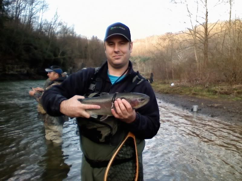 Large trout caught @ the Yough, too bad my hand is covering the entire length.