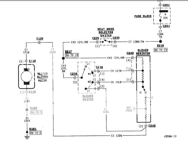 The Definitive Blower Motor blown/melted resistor/switch ... 93 jeep yj fuse diagram 