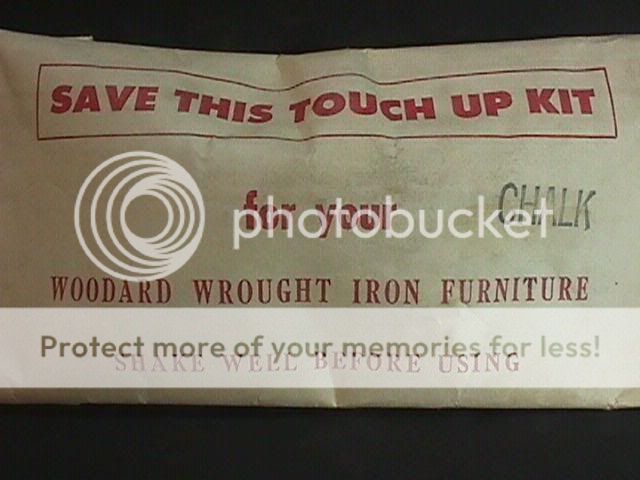 Vintage RARE WOODARD WROUGHT IRON PATIO Furniture TOUCH UP KIT Mid 