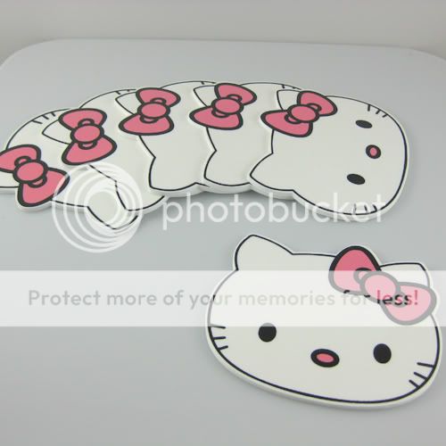 HELLO KITTY X4 COASTER SET DURABLE HIGH QUALITY  CUTE  