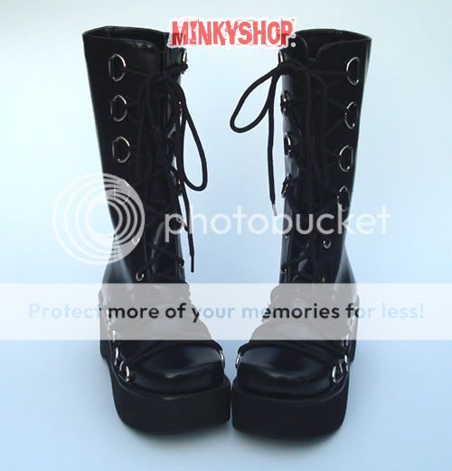 JAPANESE GOTHIC PUNK PLATFORM BOOTS CYBER VISUAL KEI  