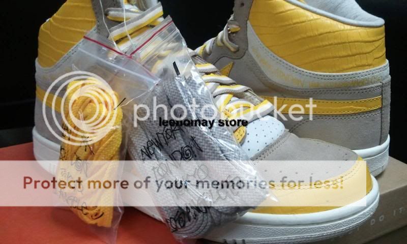 NIKE DS COURT FORCE HI STUSSY YELLOW US 9  