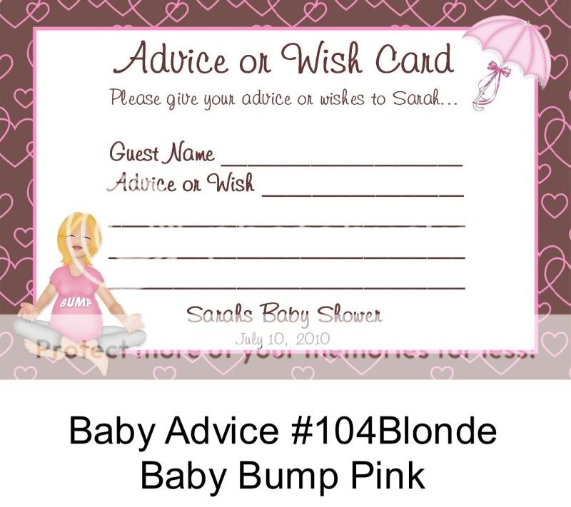 NEW Baby Shower Advice Cards BABY BUMP  