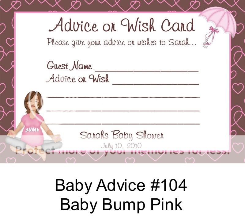 NEW Baby Shower Advice Cards BABY BUMP  