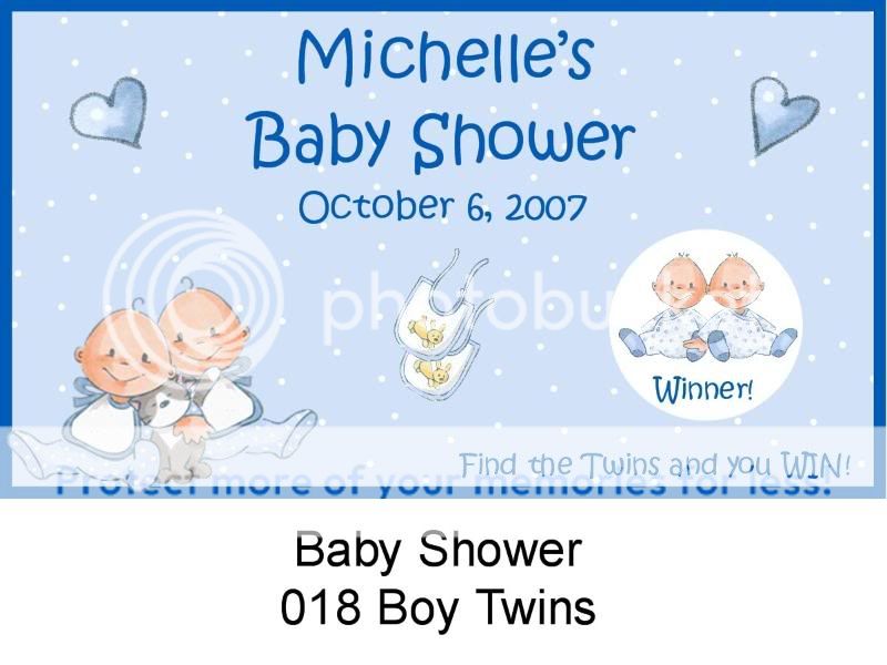 BABY SHOWER Scratch Off Tickets TWINS Girls or Boys  