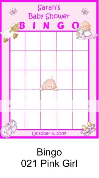 BABY Shower BINGO Game Boy or Girl CUTE  